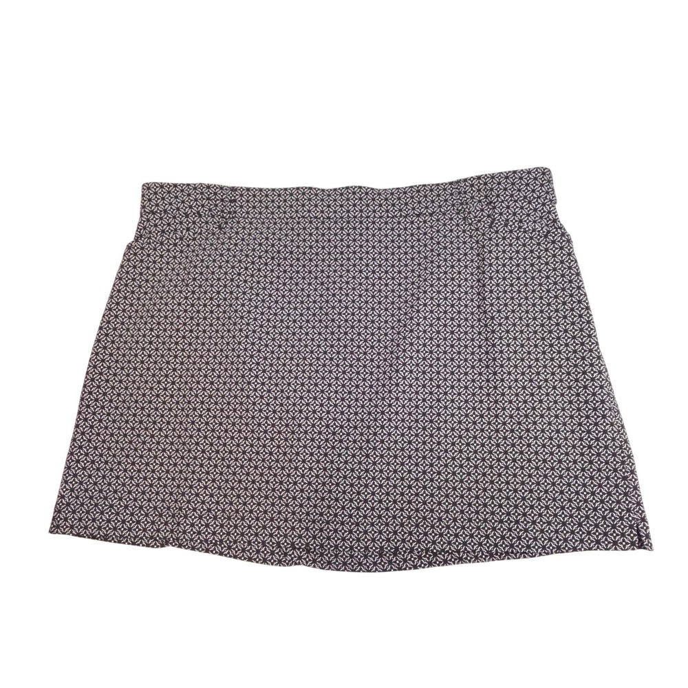 Rafaella‎ Womens 3X Skort Black White Geometric Print Golf Tennis Pickleball NWT